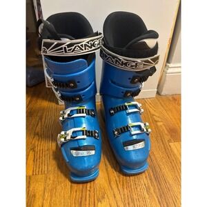 Lange RS SC 70 Race Ski Boots Blue Junior Adult Size 25.5 296mm Good Condition